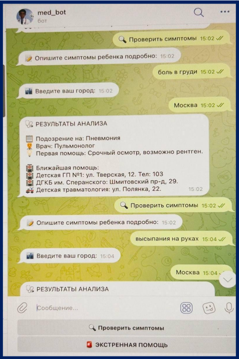 Рисунок 13. Визуальная картинка модели чат бота